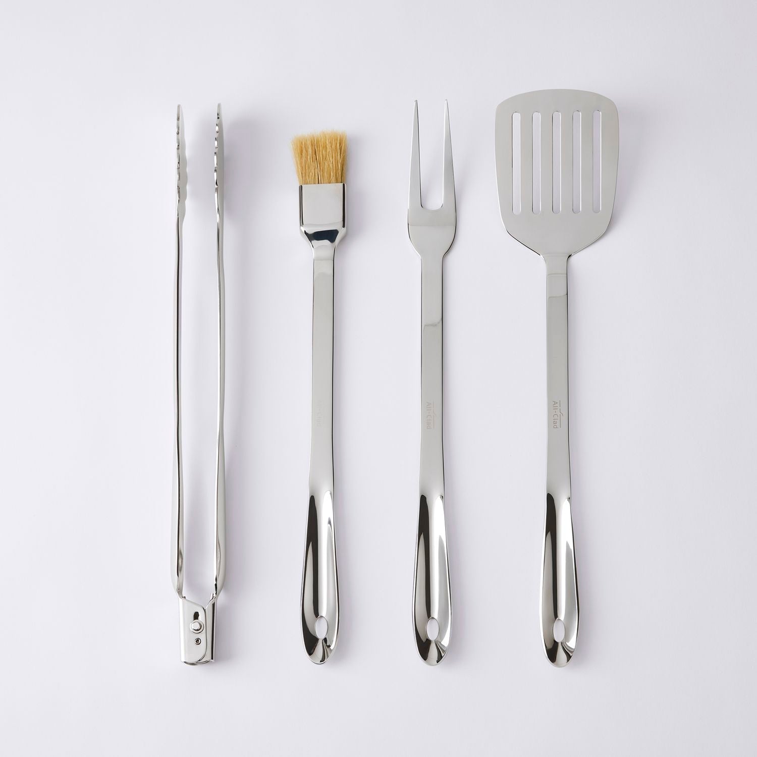 4-Piece Stainless-Steel BBQ Tool Set