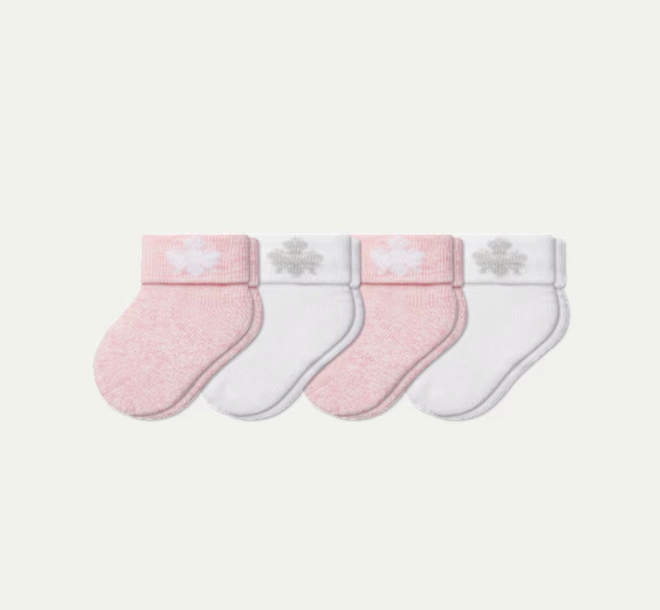 Baby Sock 4-Pack (0-6 Months) | Pink