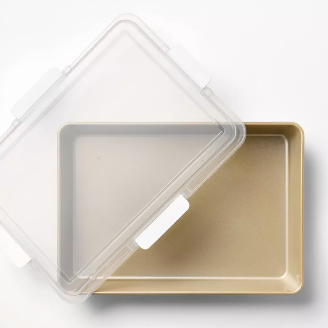 9"x13" Nonstick Aluminized Steel Cake Pan Set with Lid - Figmint™