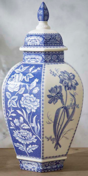 Blue Italian Floral Vase