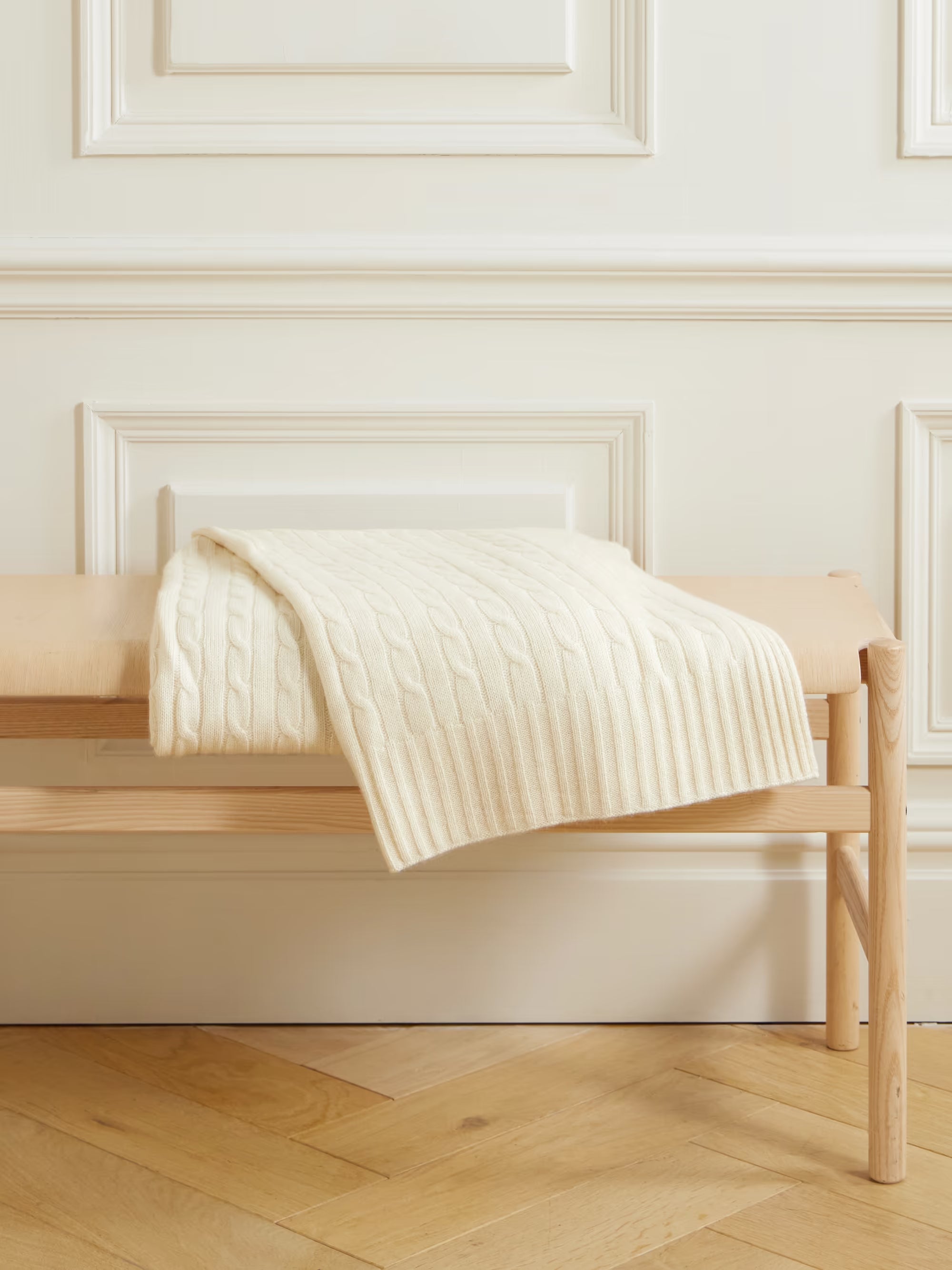 Cable-knit Cashmere Blanket