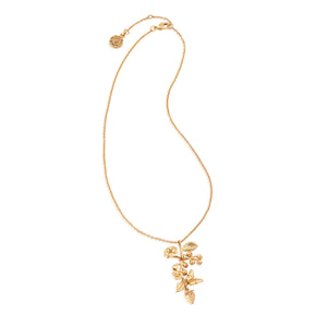Meadow Bouquet Charm Necklace in Gold