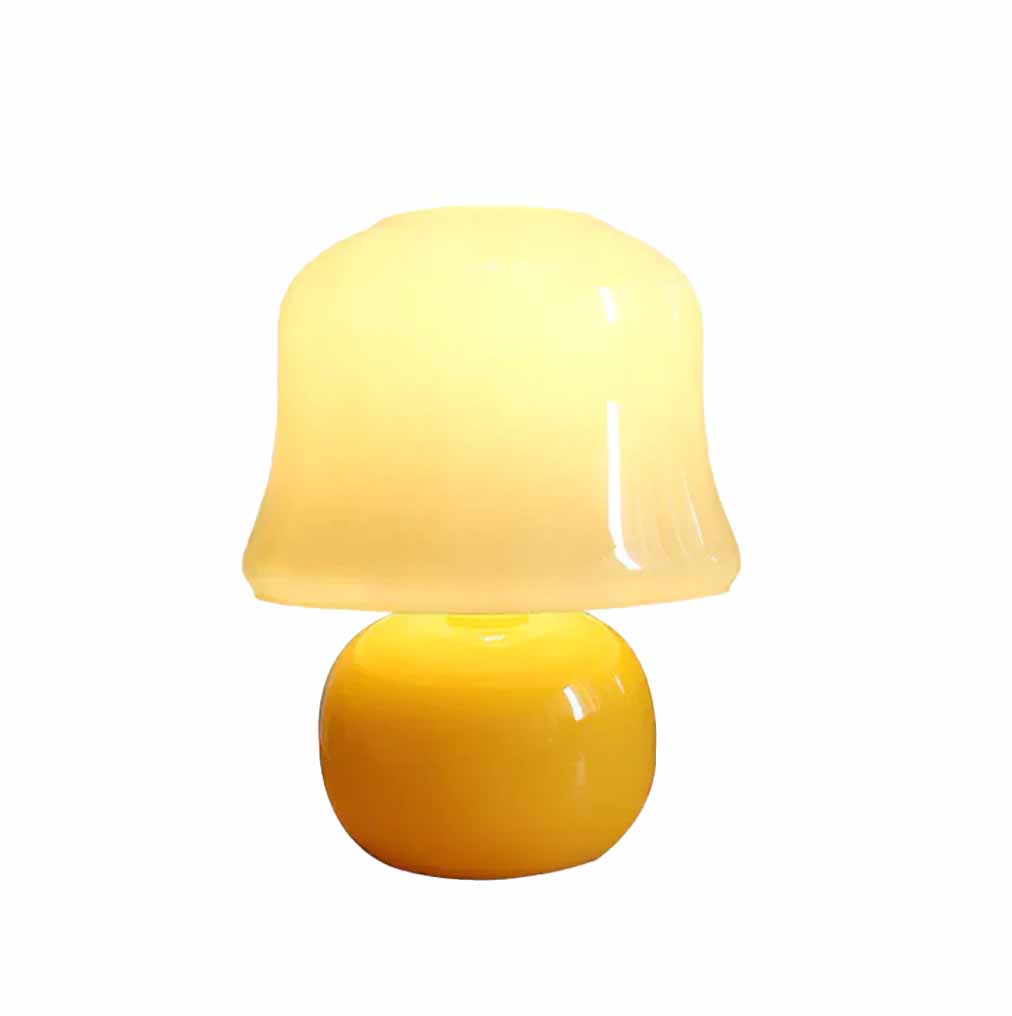 Blown Glass Mushroom Table Lamp
