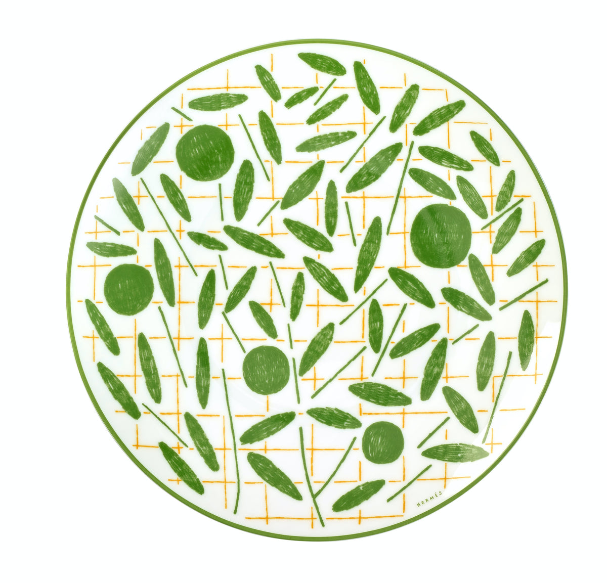 A Walk in The Garden Green Dessert Plate