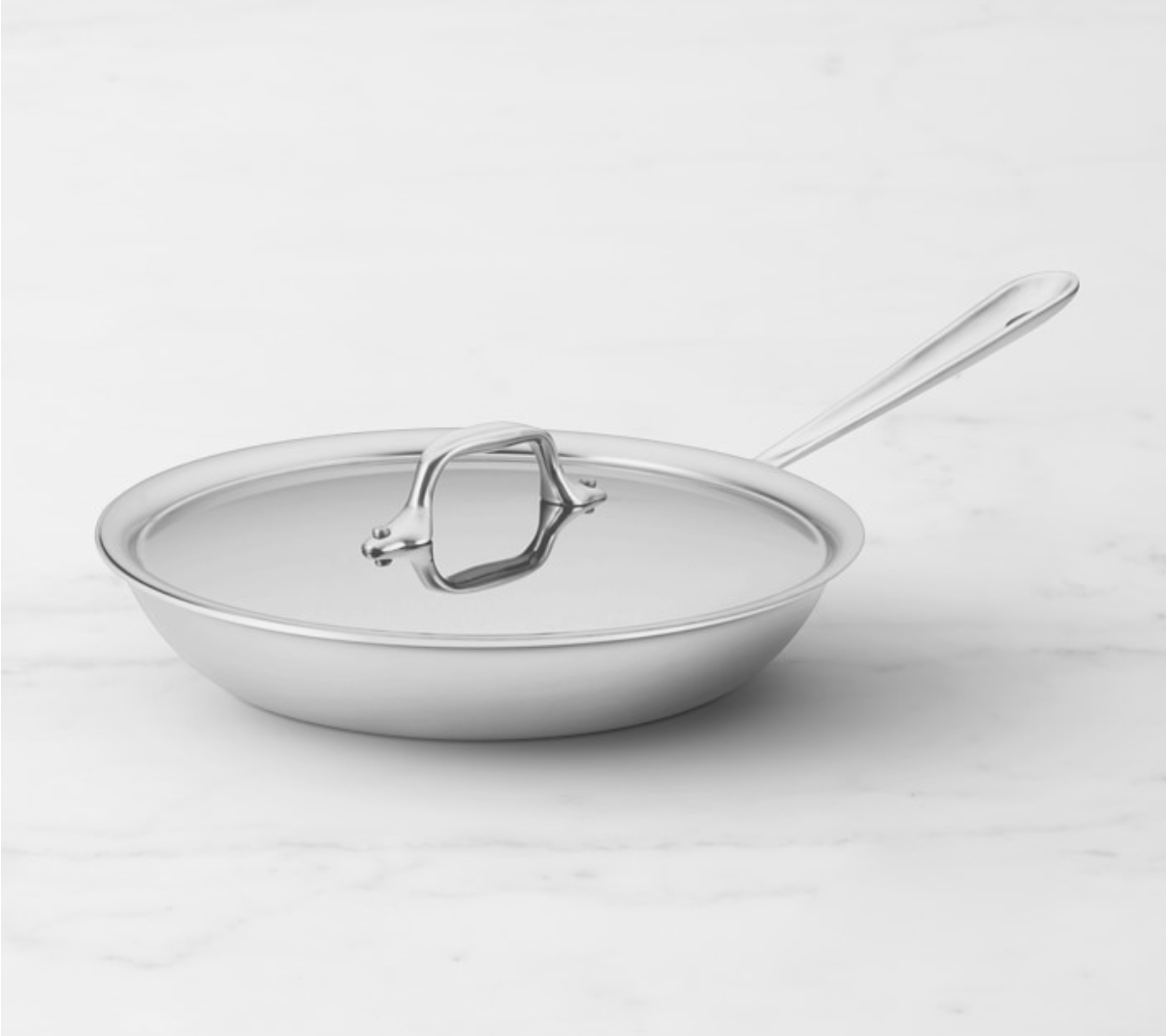 All-Clad D3® Tri-Ply Stainless-Steel Traditional Covered Fry Pan - 10"