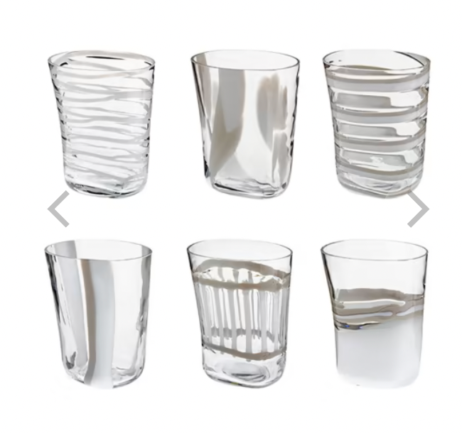 Bora Set of 6 Crystal Glasses