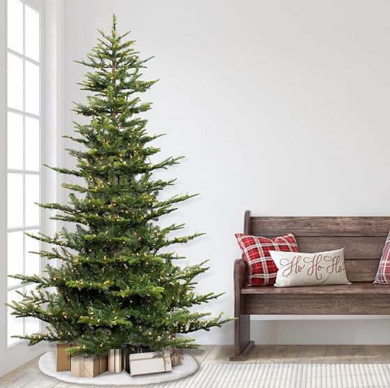 7.5 Foot Pre-Lit Aspen Fir Artificial Christmas Tree