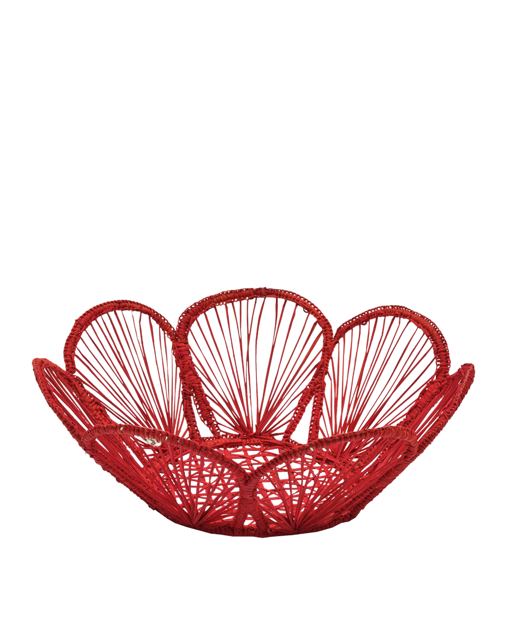 David Hicks Floral Basket in Red