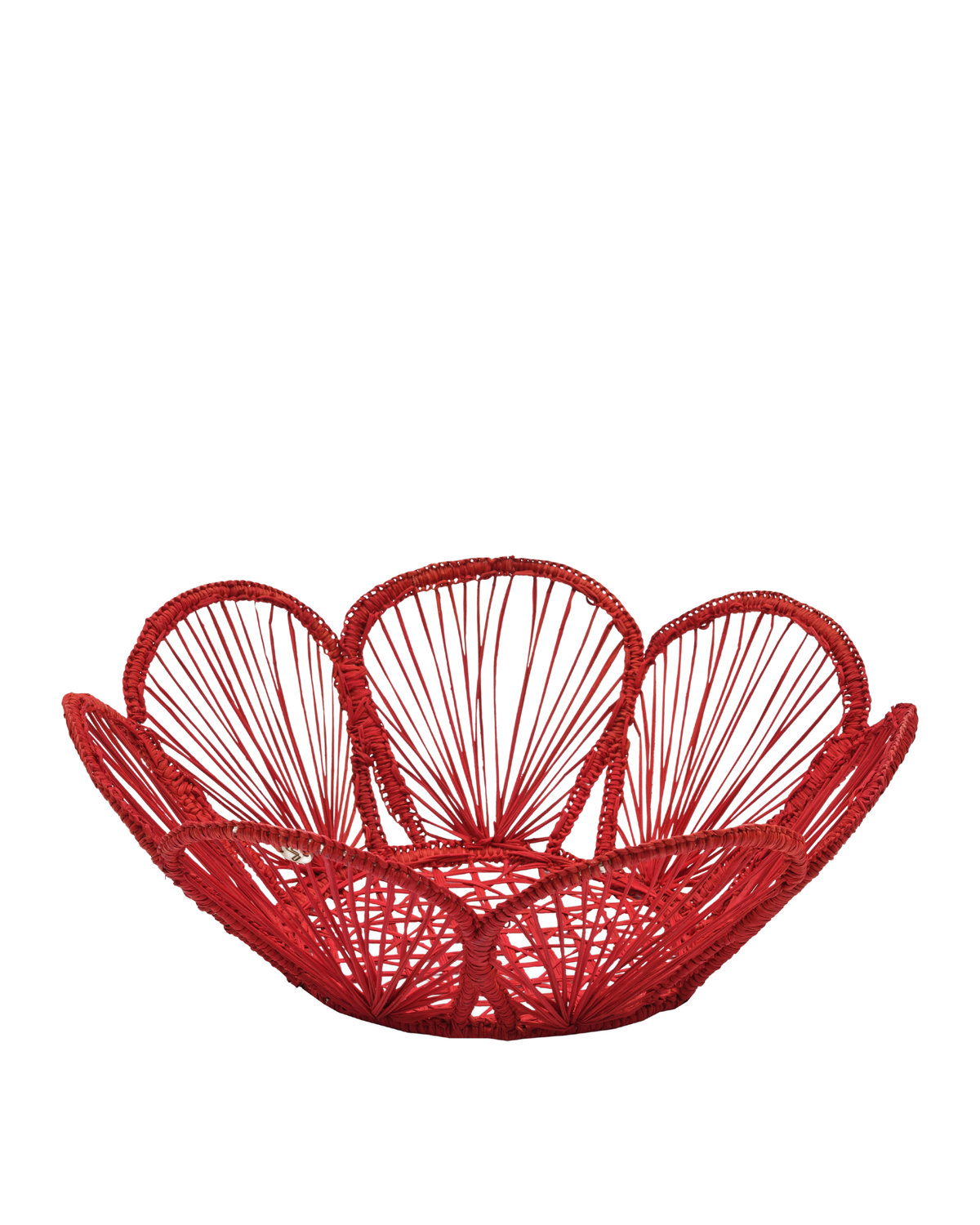 David Hicks Floral Basket in Red