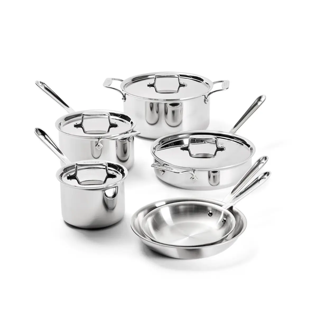 D5 Stainless Polished Cookware Set, 10 piece