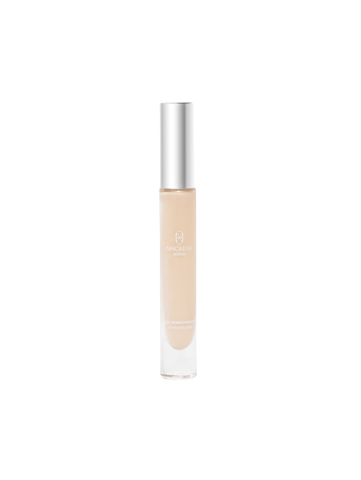 Front view of MACRENE actives concealer tube showing light beige shade with silver cap on white background