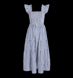 The Ellie Nap Dress in Navy Stripe