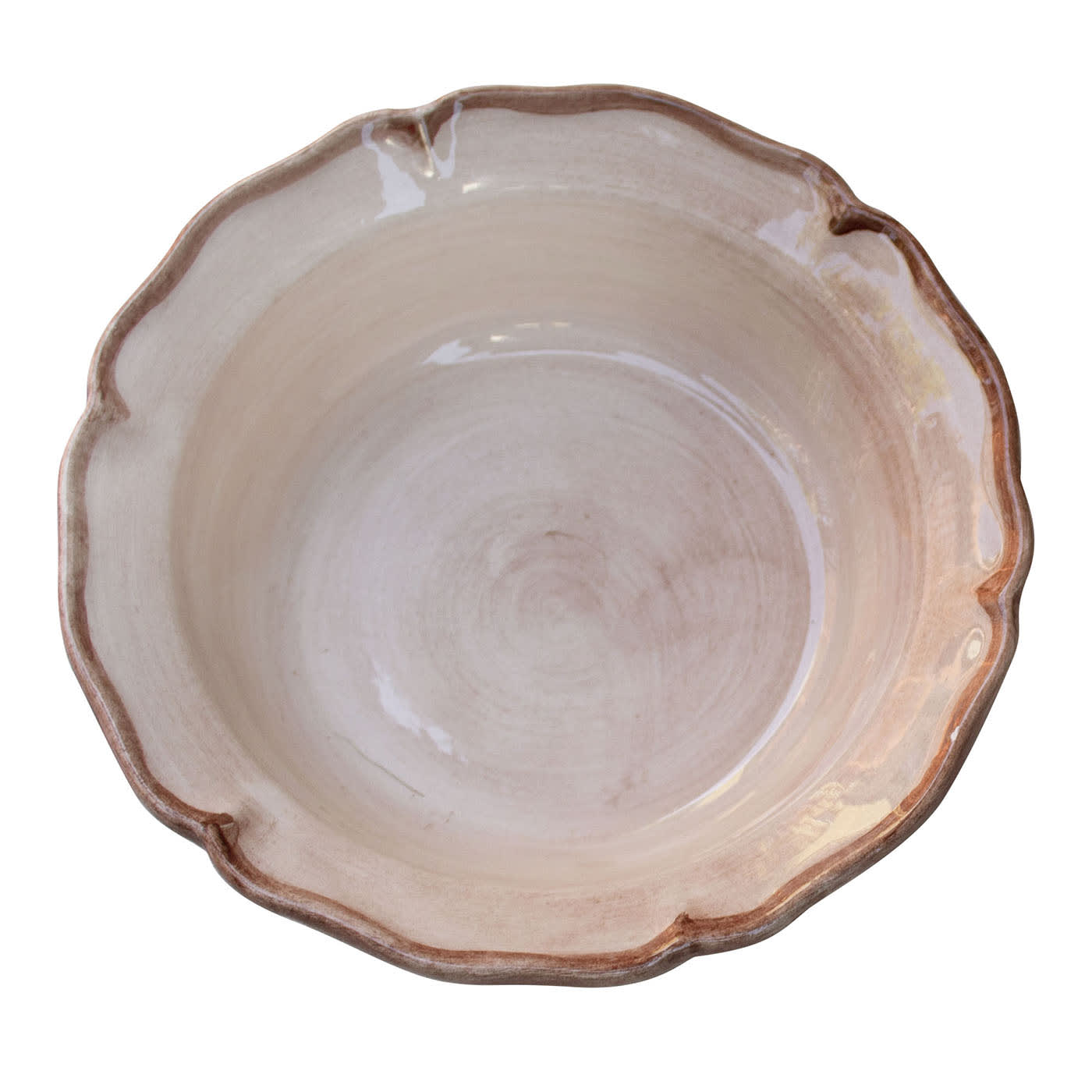 Babi Scalloped Brick-Red Serving Bowl