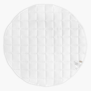 Backside of Picnic Gingham Play Mat in solid White