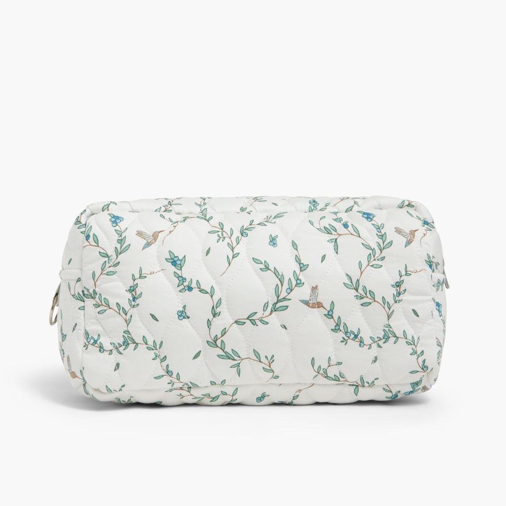 Backside of Toiletry Pouch in Secret Garden