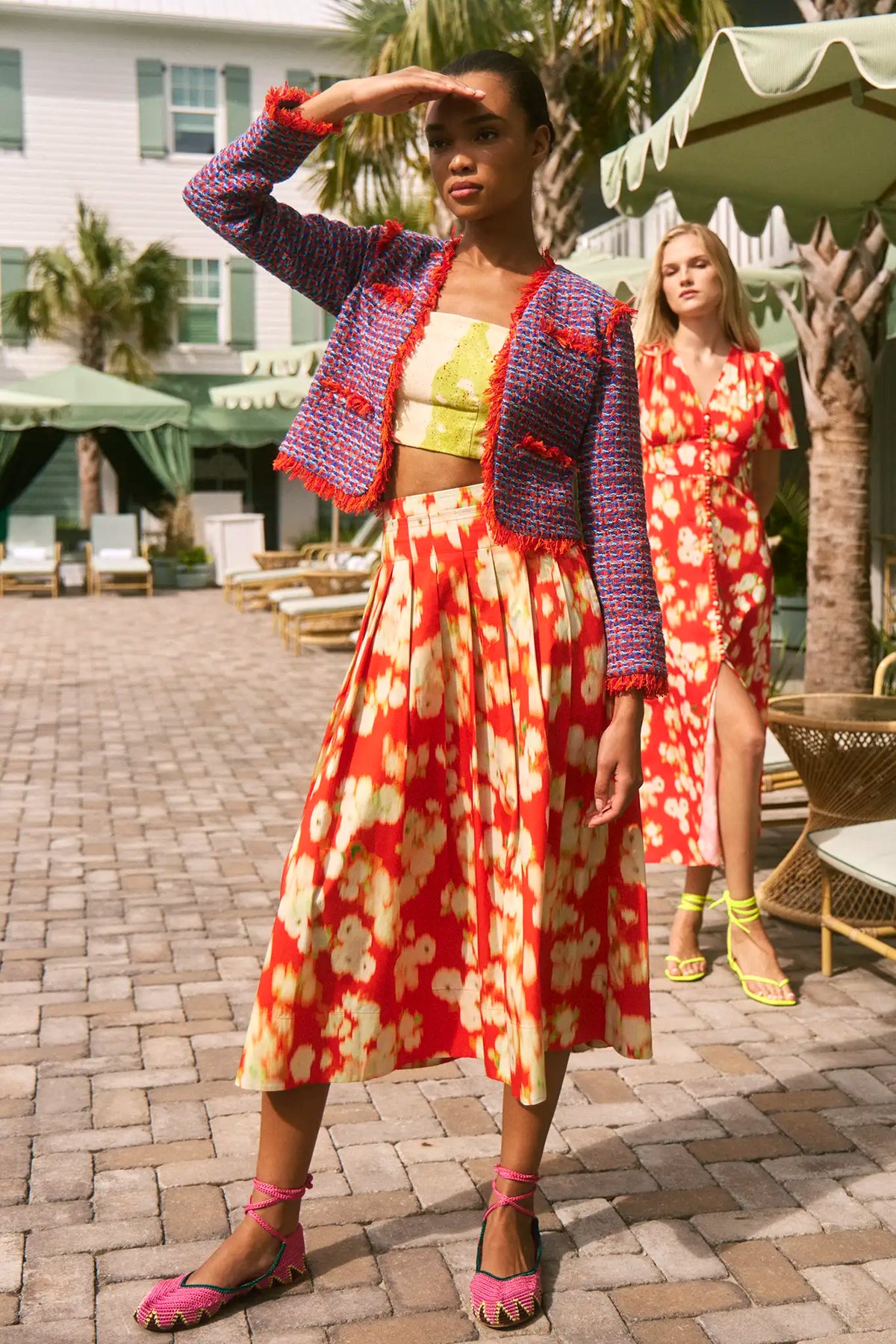 Maison Skirt in Aperol Ikat