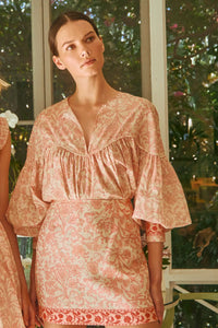 Naya Top in Rosewater Floral
