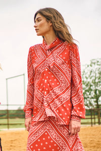 Frances Top in Aces Wild Red