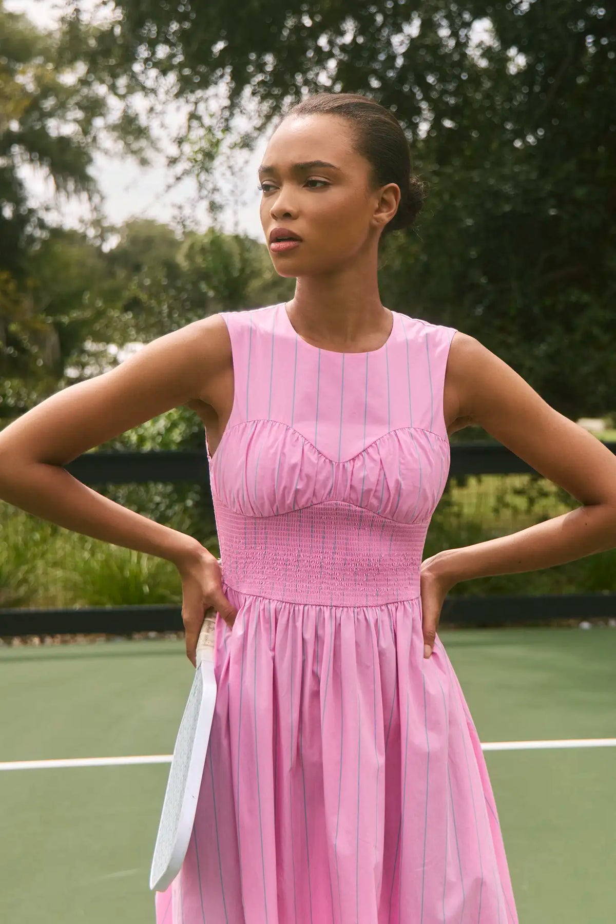 Lauren Dress in Watermelon Stripe