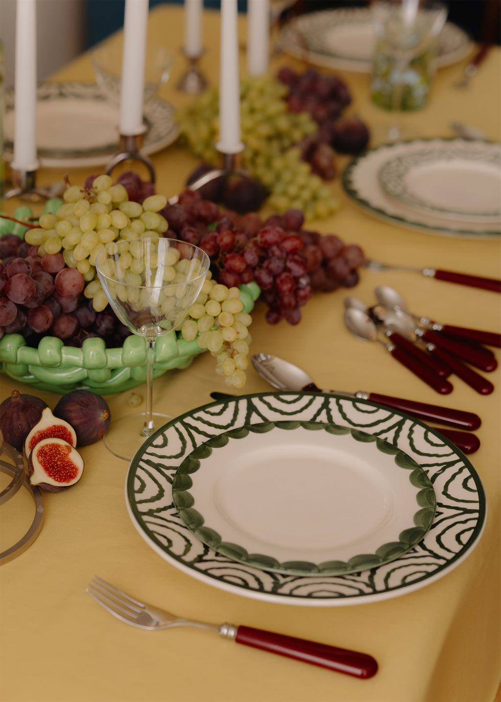 Green Scallop Side Plate
