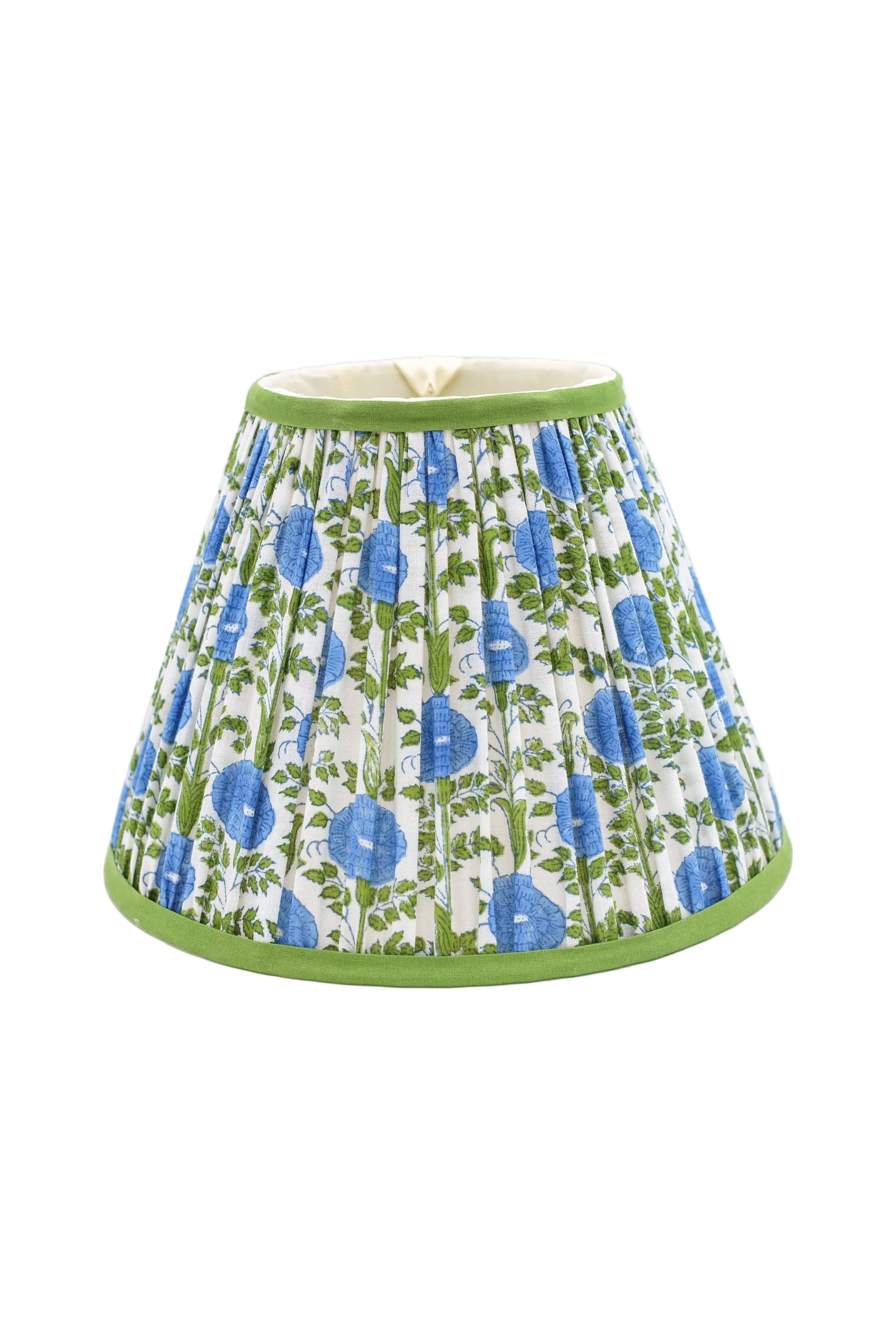 10" Pleated Empire Lampshade in Blockprint