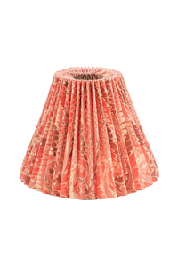 10" pleated empire lampshade - florentine pink marbled pattern
