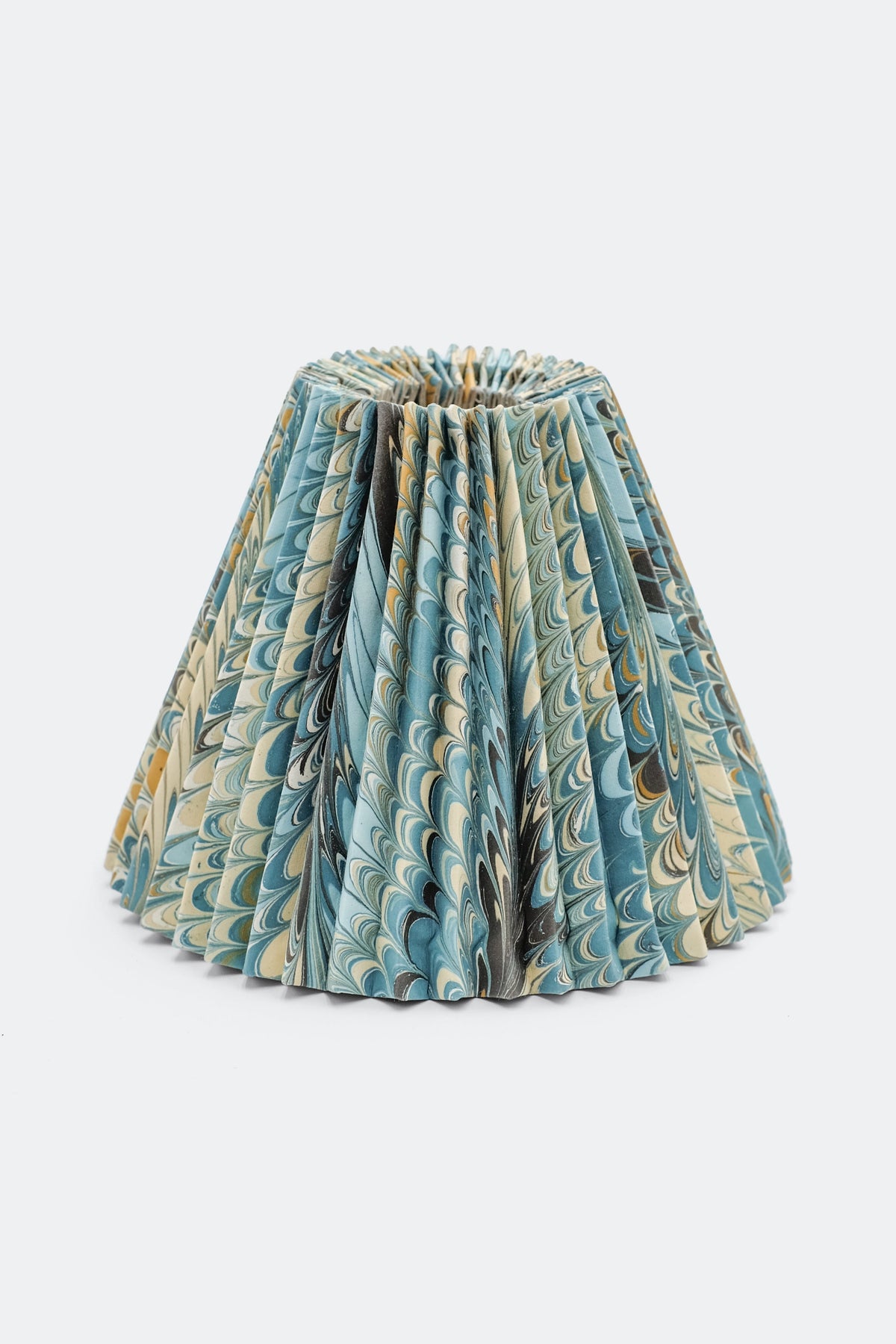 10" Pleated Empire Lampshade in Hand-Marbled