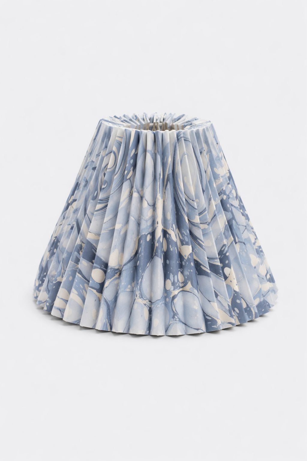 10" Pleated Empire Lampshade in Hand-Marbled