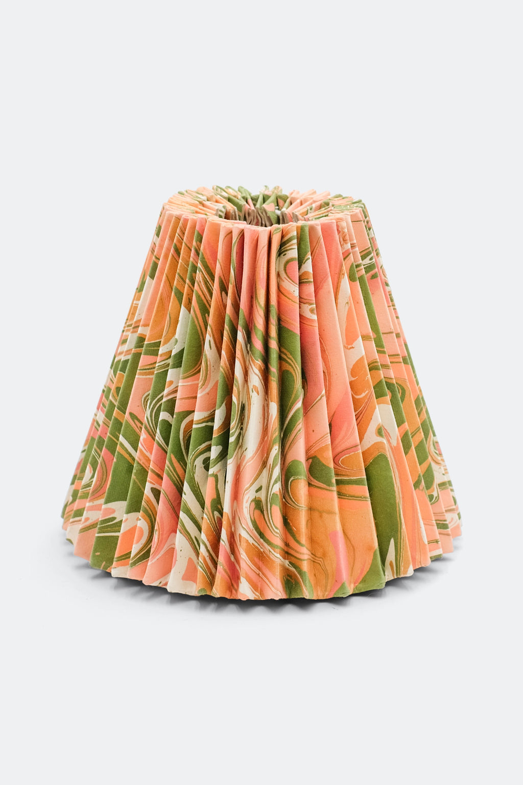 10" Pleated Empire Lampshade in Hand-Marbled