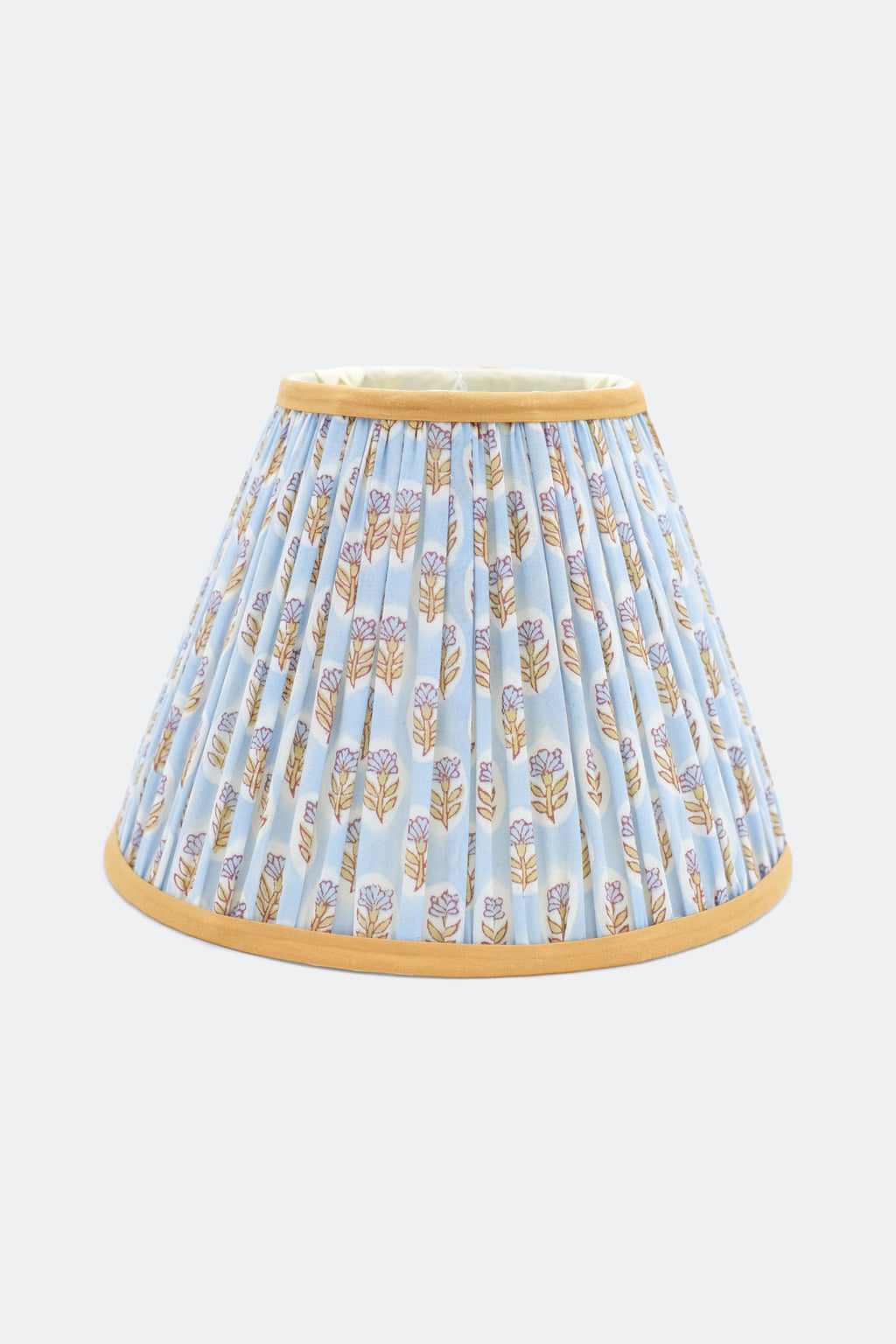 10" Pleated Empire Lampshade in Blockprint