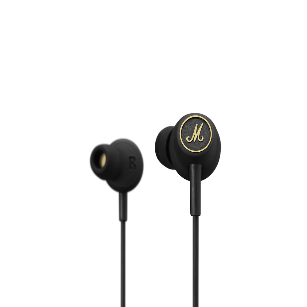 Mode EQ Wired In-Ear Earbuds in Black & Brass