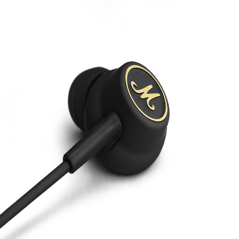 Mode EQ Wired In-Ear Earbuds in Black & Brass