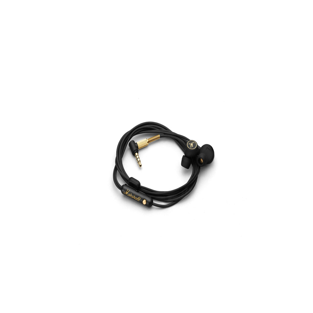 Mode EQ Wired In-Ear Earbuds in Black & Brass