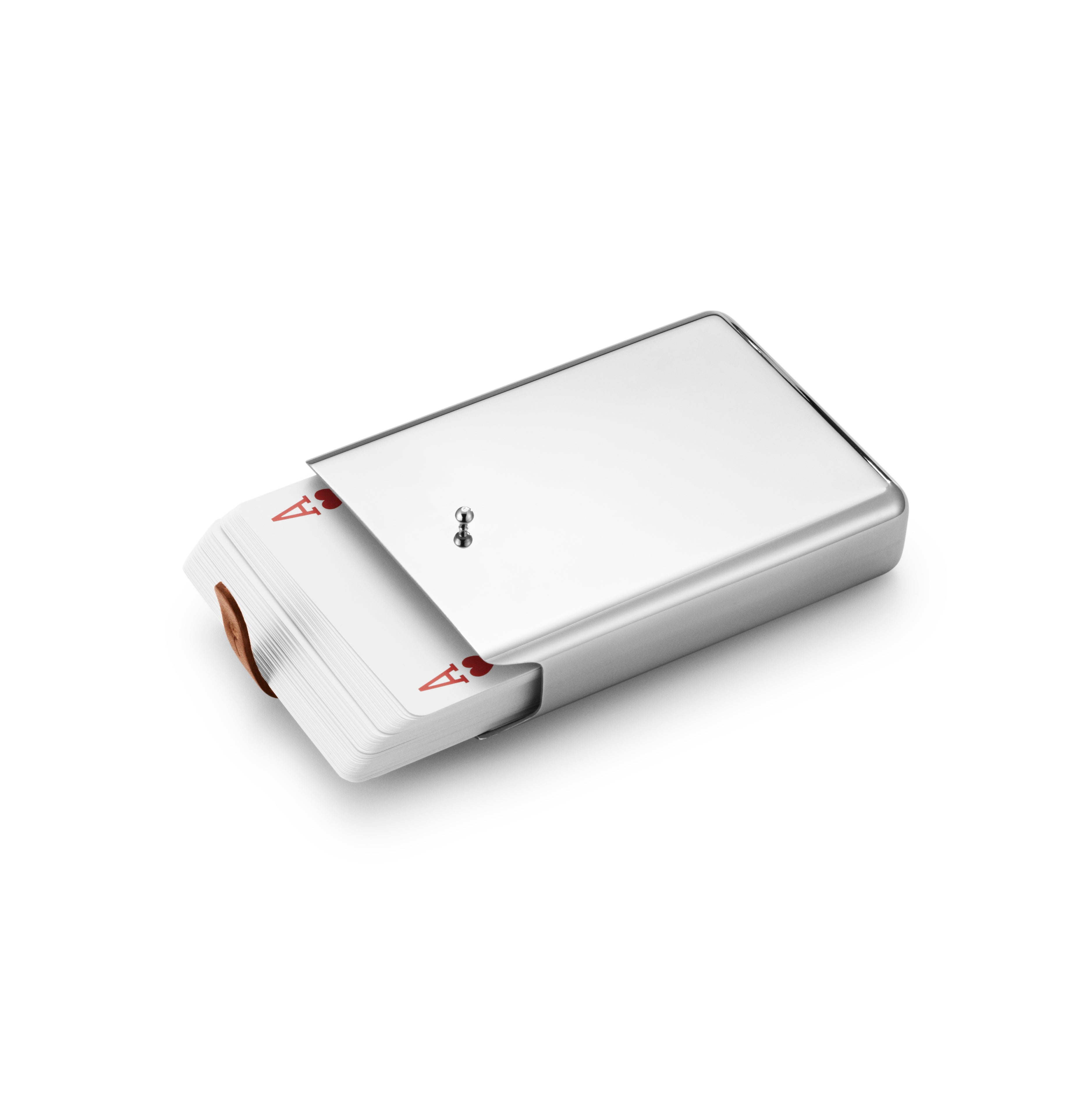 Sky Card Deck Holder, Leather & Stainless Steel | Over The Moon