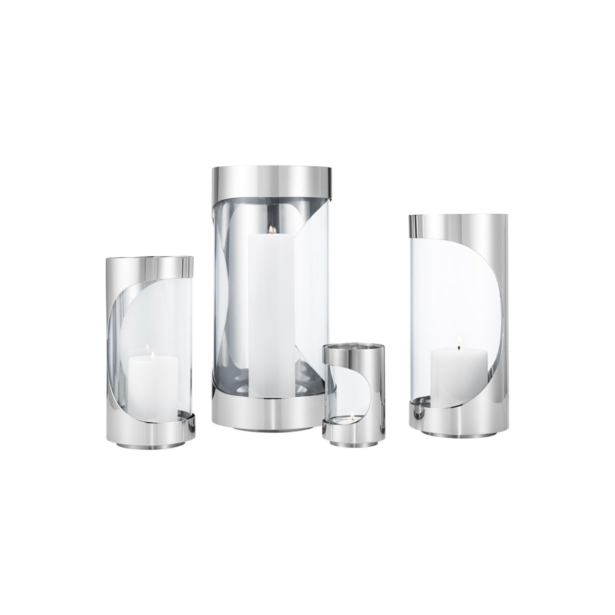 Chrome Contours Hurricane in Stainless Steel & Glass