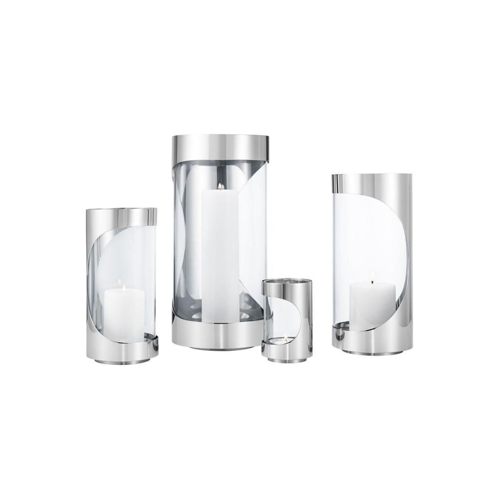 Chrome Contours Hurricane in Stainless Steel & Glass