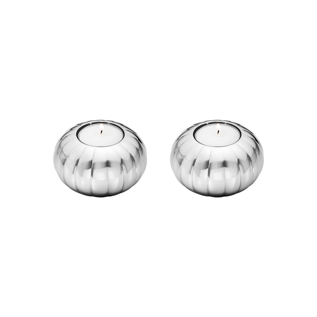 Bernadotte Tealight Stainless Steel Mirror, Set of 2
