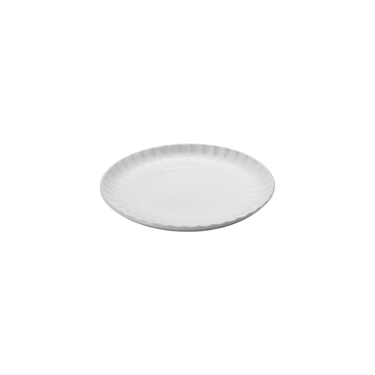Bernadotte Soft Groove Cake Plate in Porcelain, 7"