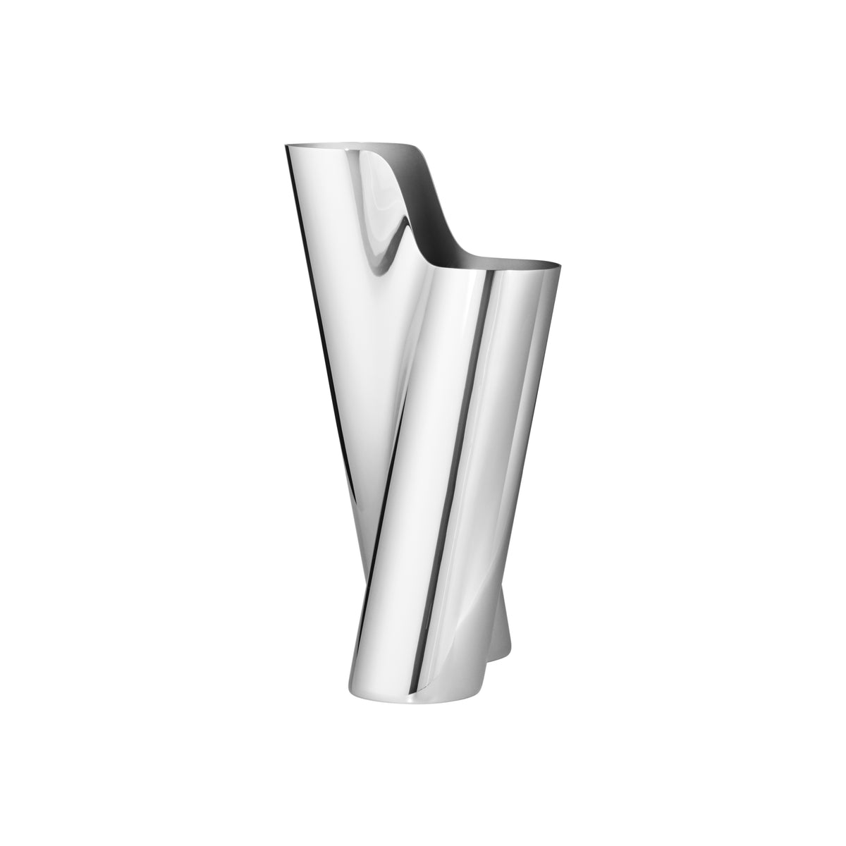 Lituus Vase in Stainless Steel Mirror, Small