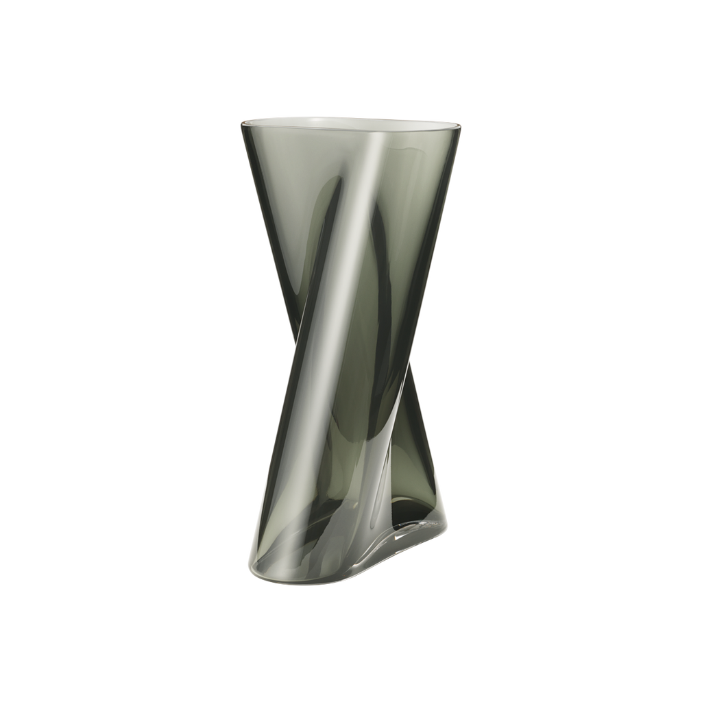 Lituus Vase in Smokey Glass, Medium