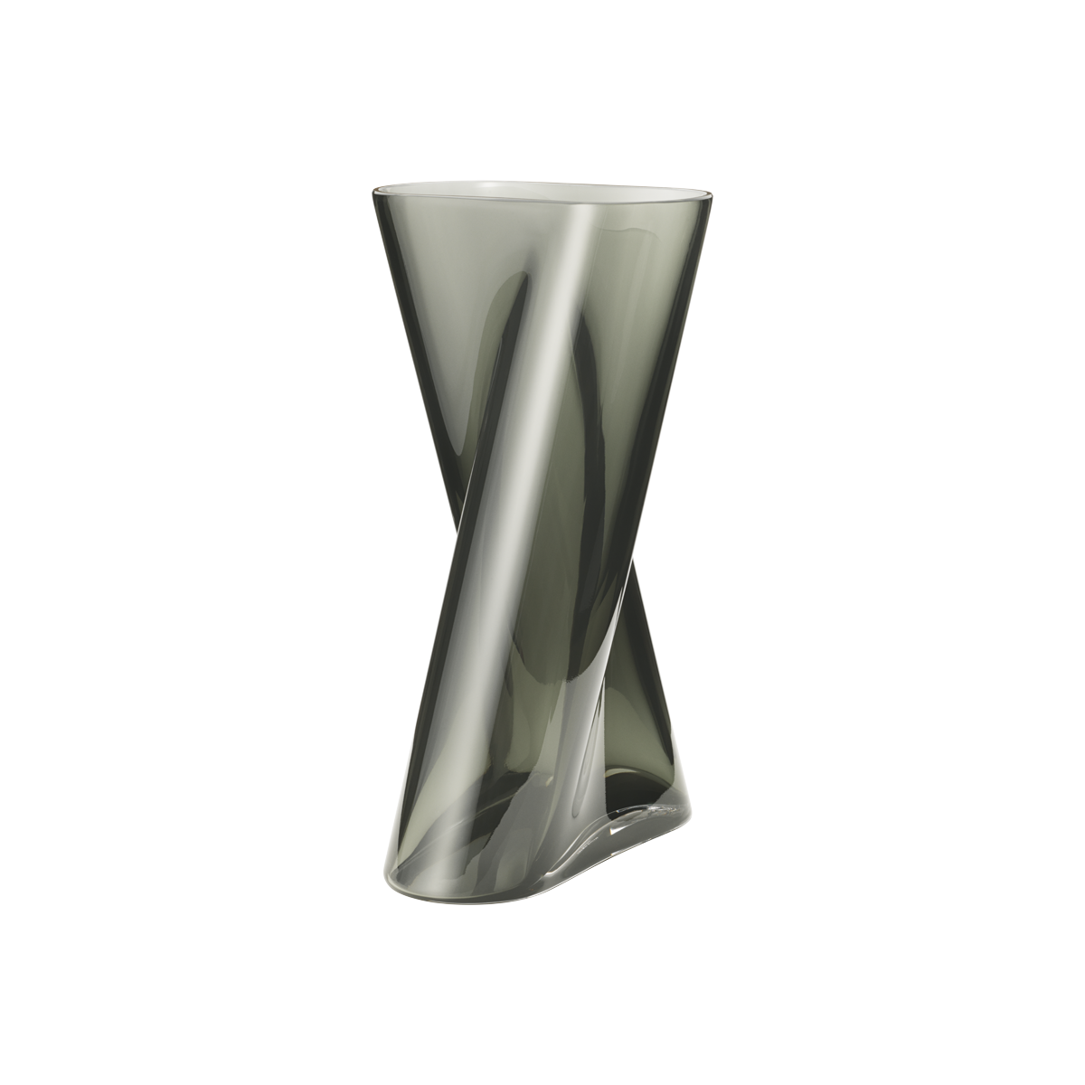 Lituus Vase in Smokey Glass, Medium