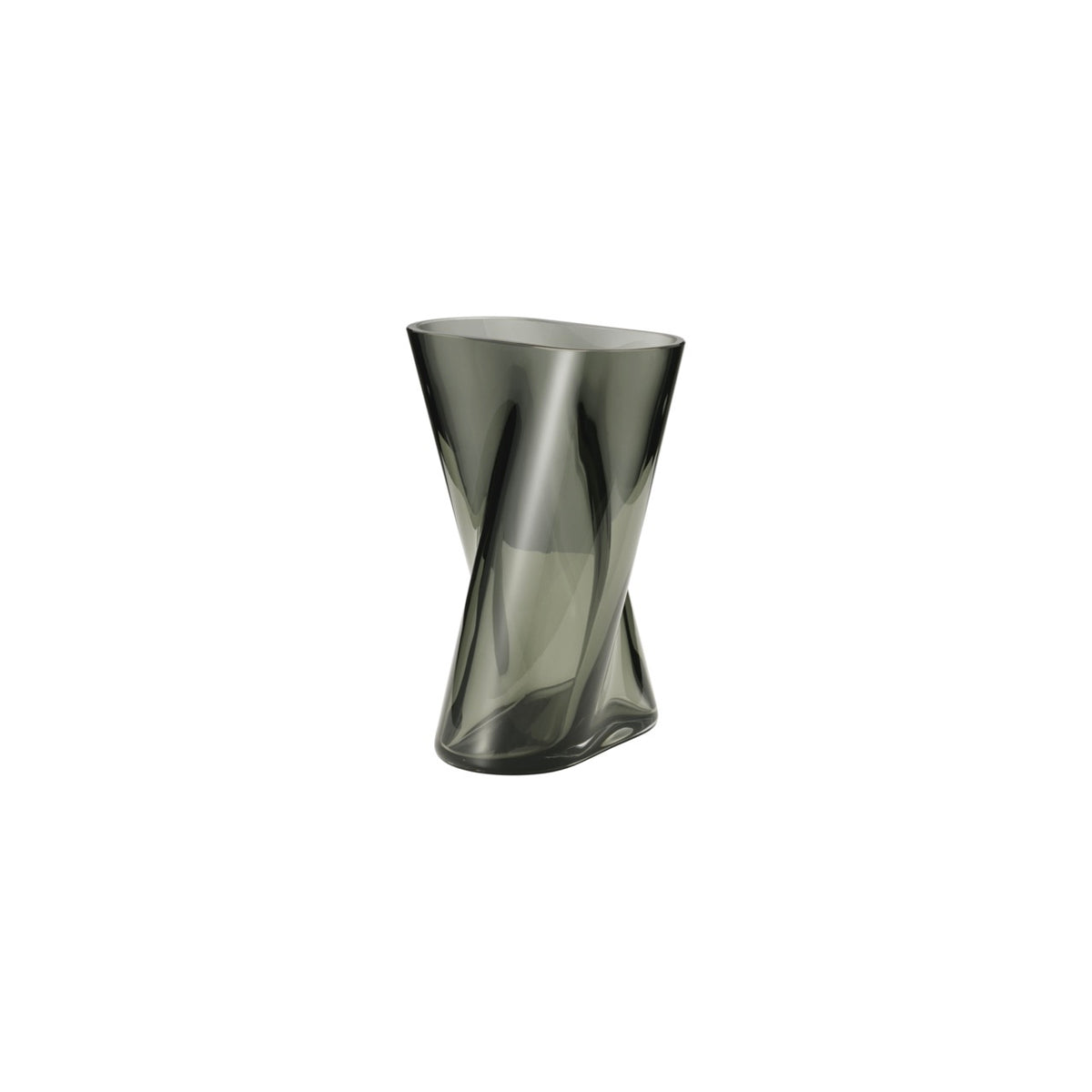 Lituus Vase in Smokey Glass, Small