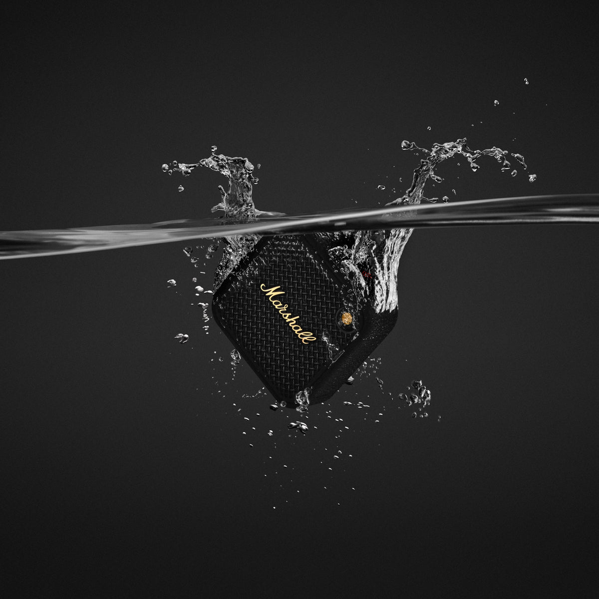 Willen II Portable Bluetooth Speaker in Black & Brass