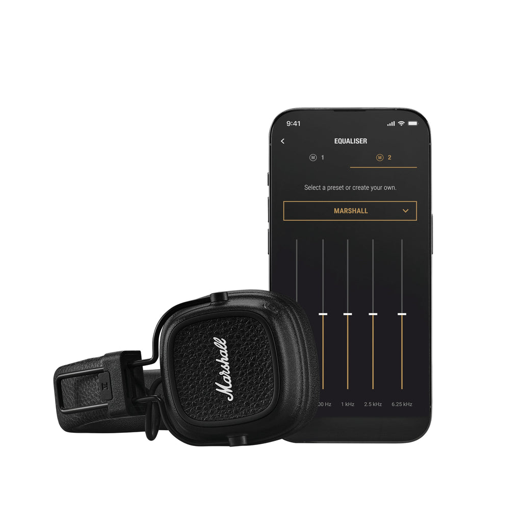 Major V On-Ear Bluetooth Headphones in Black