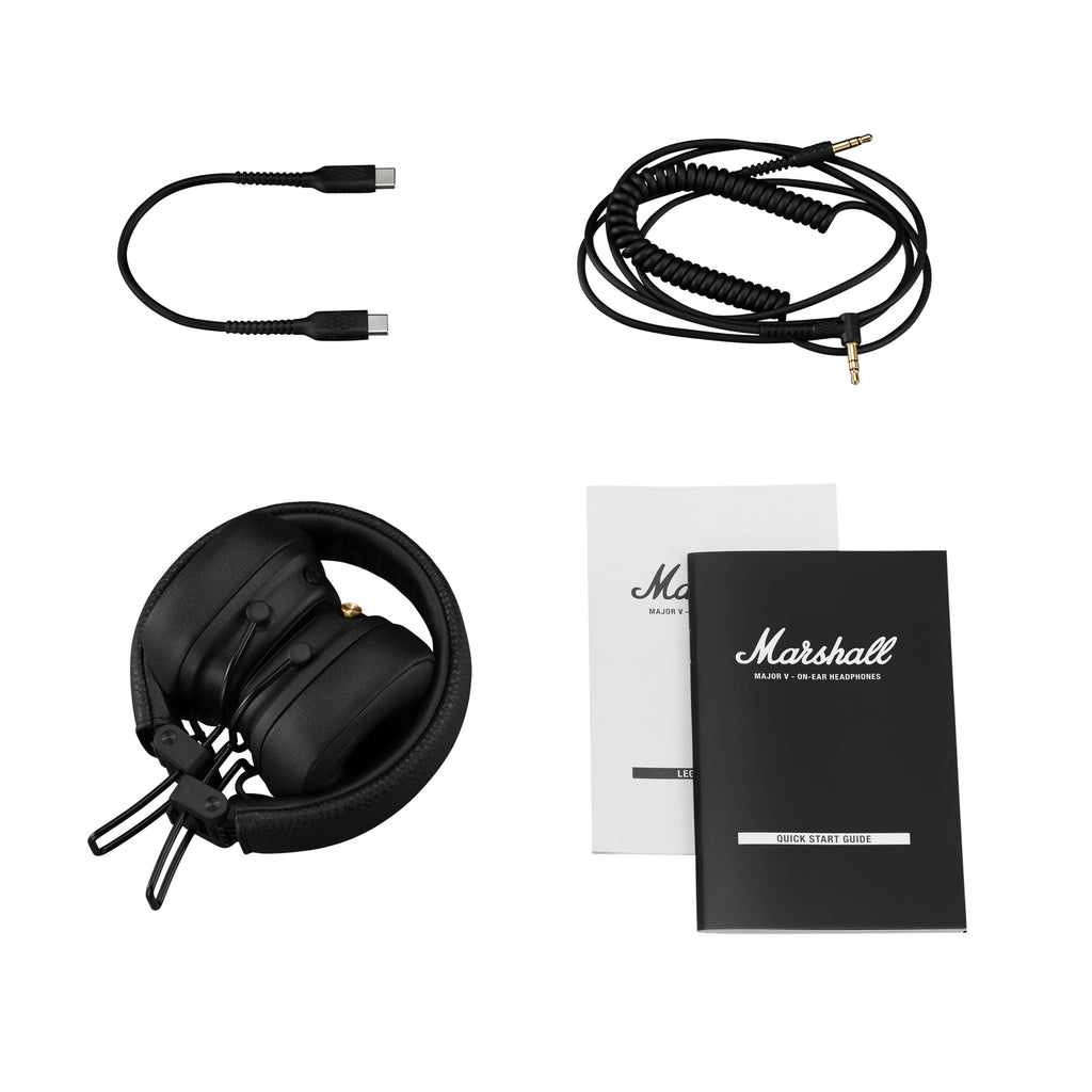 Major V On-Ear Bluetooth Headphones in Black