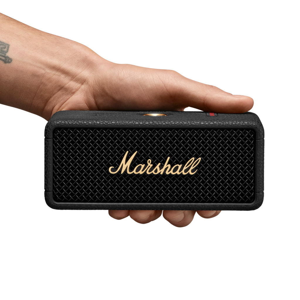 Emberton III Portable Bluetooth Speaker in Black & Brass