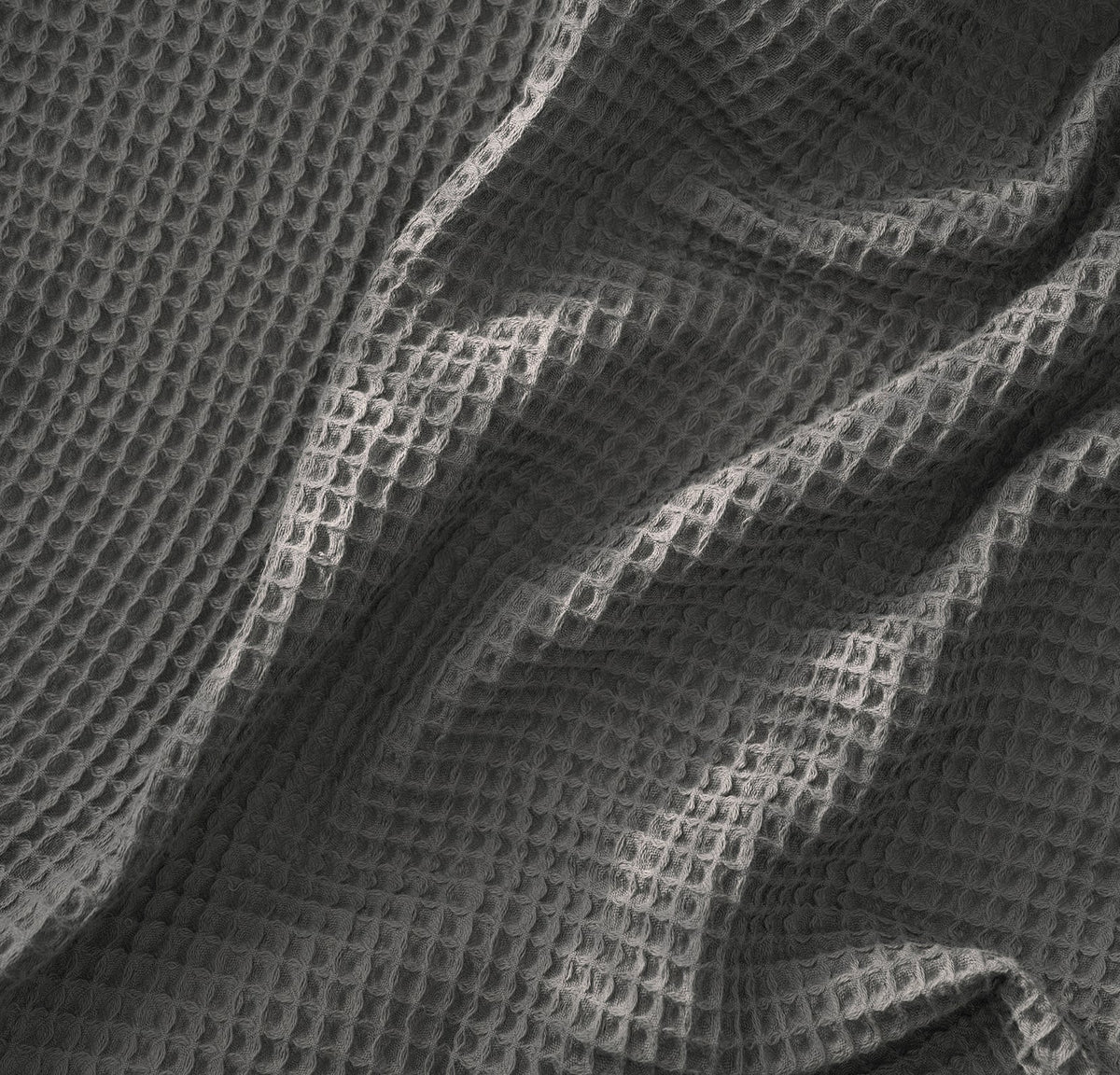 Waffle Bed Blanket in Stone