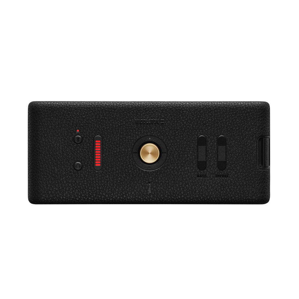 Middleton II Portable Bluetooth Speaker in Black & Brass