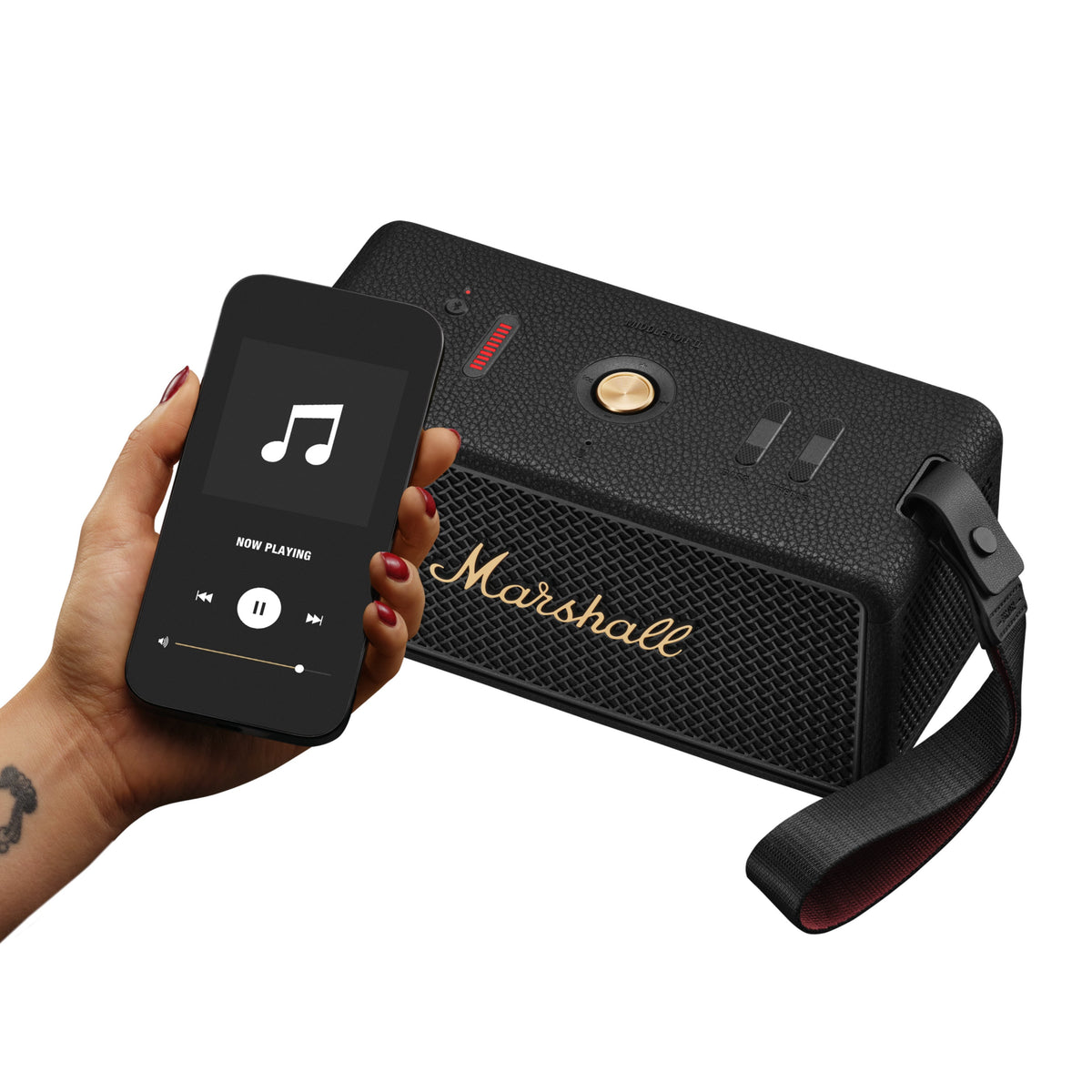 Middleton II Portable Bluetooth Speaker in Black & Brass