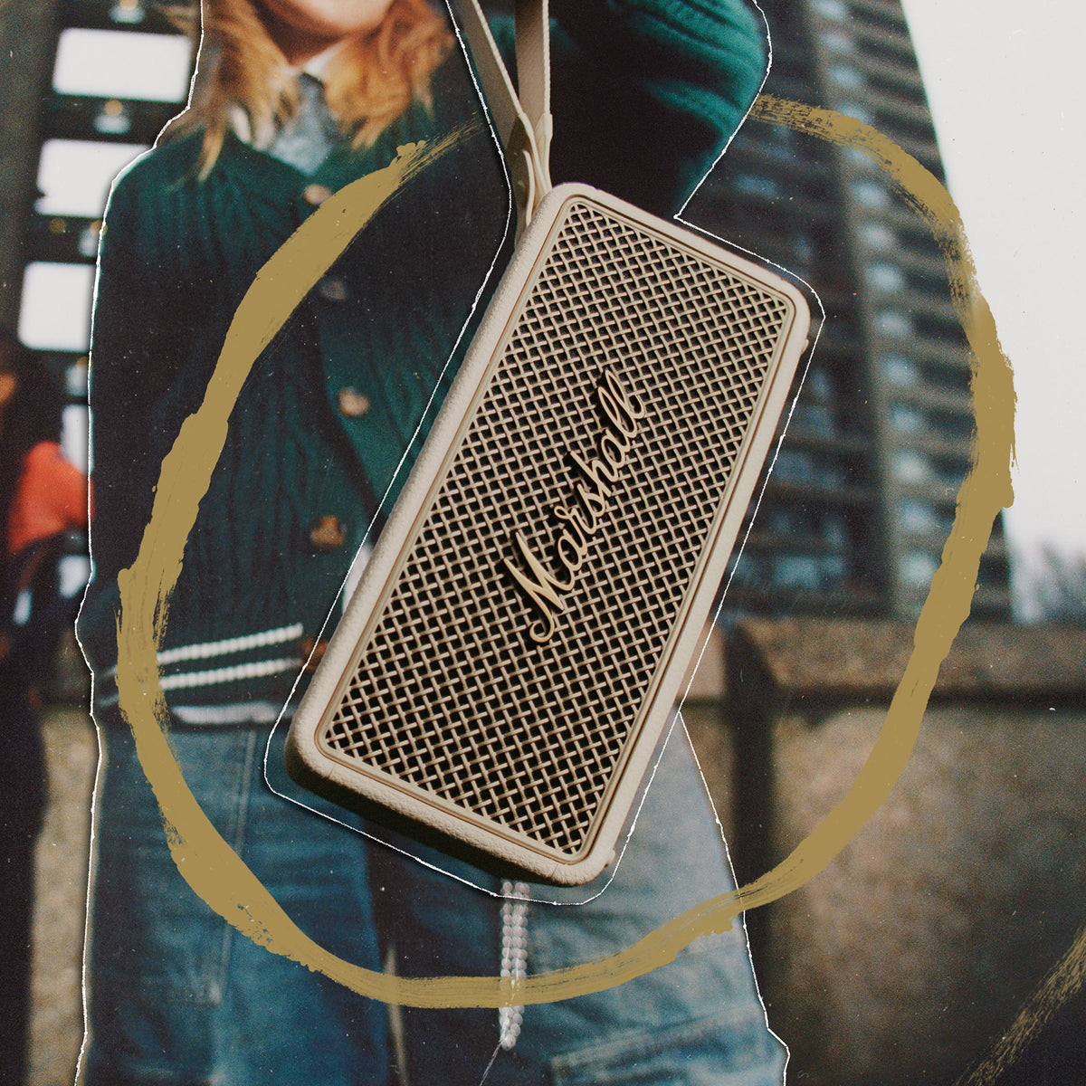 Middleton II Portable Bluetooth Speaker in Cream